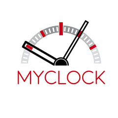 Vector sign abstract clock