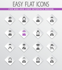 Occupation icons and People icons set