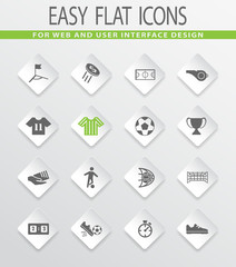 Soccer icons set