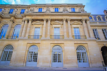 Fototapeta na wymiar Paris, France - February 11, 2016: Le Palais Royal in the center of Paris, France