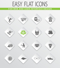 volleyball icons set