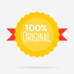 Cute original isolated blank badge, vector illustration