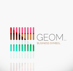 Logo, linear abstract geometric icon