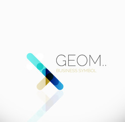 Logo, linear abstract geometric icon