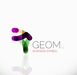Logo, linear abstract geometric icon
