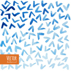 Abstract blue indigo tie dyed watercolor backgrounds in vector.