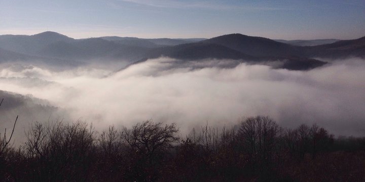 clouds and hills
