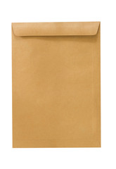 Brown envelopes isolated on white background