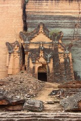 Ruined Mingun paya Temple in Mandalay Myanmar © leochen66