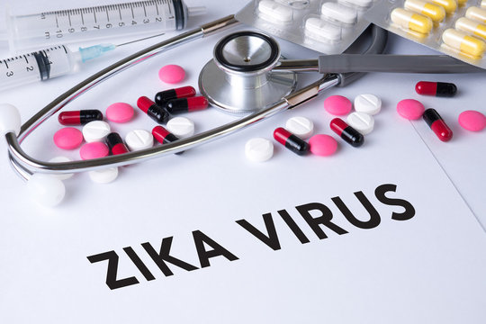 Zika virus concept photo with syringes