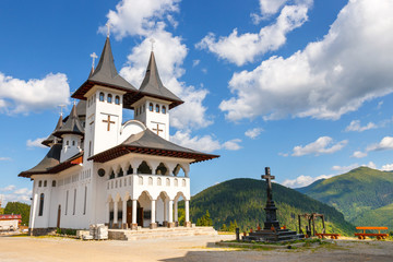 Obraz na płótnie Canvas Orthodox church in Manastirea Prislop, Maramures country, Romania