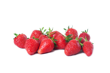 Fresh strawberries, isolated on white background