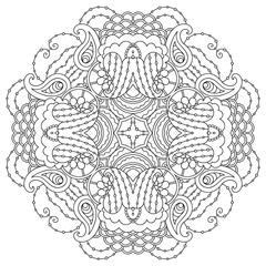  Black and white mandala.