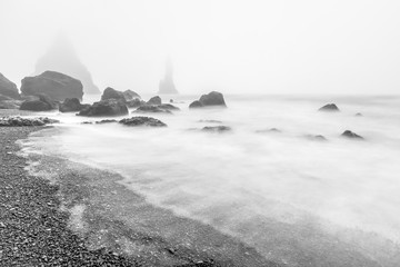 Fog on the south coast of Iceland 