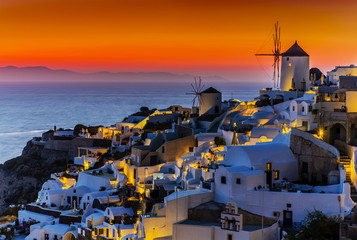 Santorini, Greece - Oia at sunset
