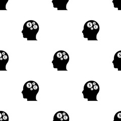 Fototapeta premium Thoughts about money vector illustration