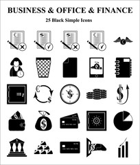 Business, Office & Finance 25 icons set