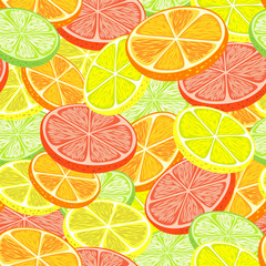 Citrus seamless background