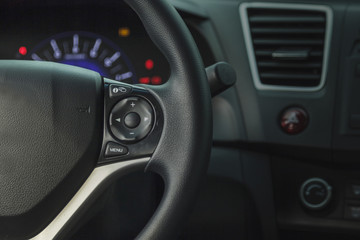 Car inside driver place