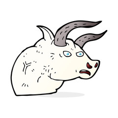 cartoon angry bull head