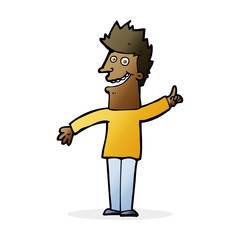 Naklejka premium cartoon happy man