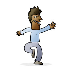 cartoon happy man