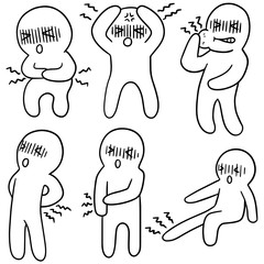vector set of pain