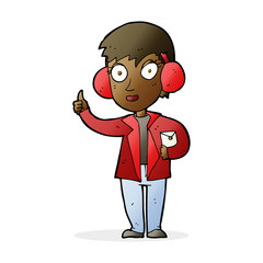 cartoon air force woman