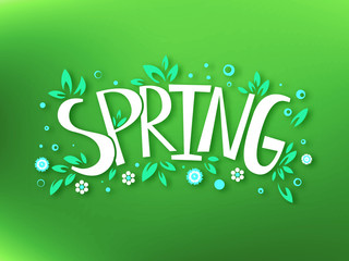 Spring emblem lettering Vector