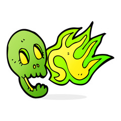 funny cartoon skull