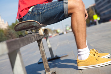 Skateboarders Feet Close Up