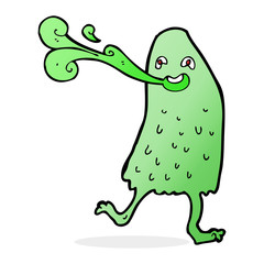 cartoon funny slime monster