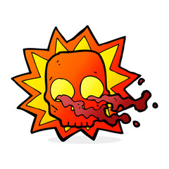 cartoon halloween skull symbol