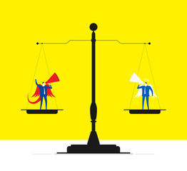 Moral conflict in a one male`s mind