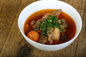 Beef and vegetables soup