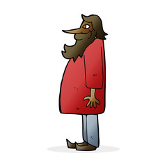 cartoon bearded old man