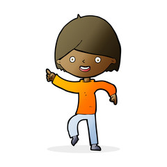 cartoon man pointing