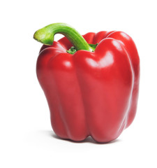 Red bell pepper, isolated on white.