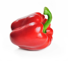 Red bell pepper, isolated on white.