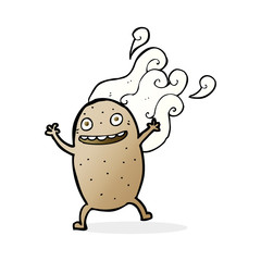 cartoon happy potato