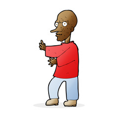 cartoon mean looking man