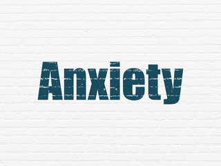 Medicine concept: Anxiety on wall background