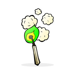 cartoon burning match