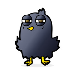 funny cartoon bird