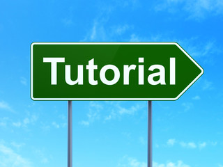 Learning concept: Tutorial on road sign background