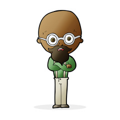 cartoon annoyed old man