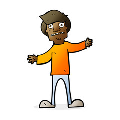 cartoon surprised man