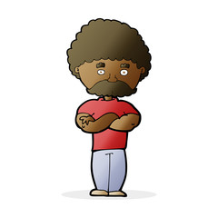 cartoon dad with folded arms