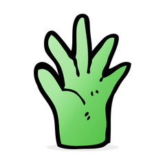 cartoon green hand symbol