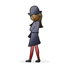 cartoon female spy